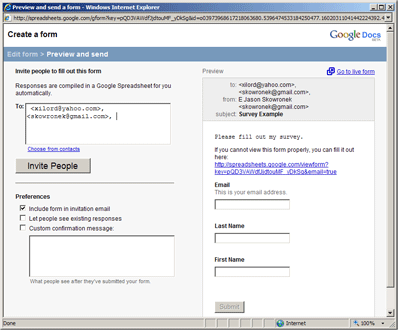 Google Docs Forms