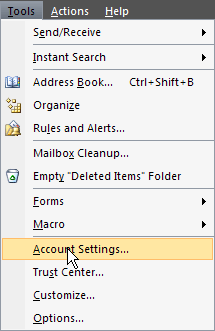 Microsoft Outlook 2007 SMTP Authorization